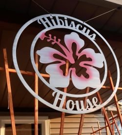 Hibiscus-house-Sign